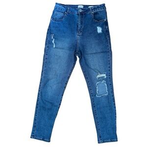 91 Cotton On High 90s Distressed Skinny Jeans‎ Size 8